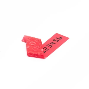 New Generation 70x12 mm red sealing label
